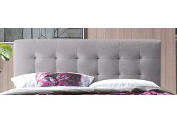 4ft6 Double Novara Light Grey Fabric Upholstered Bed Frame 3
